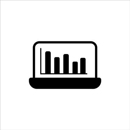 Graph Icon in trendy flat style isolated on grey background. Chart bar symbol for your web site designのイラスト素材