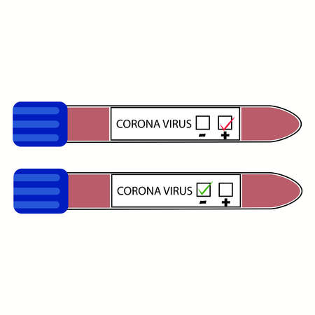 Coronavirus test on a white background. Vector illustrationのイラスト素材
