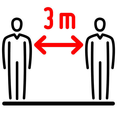 Keep the distance. Coronavirus securityのイラスト素材