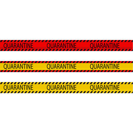 Sticky tape quarantine on a white background.のイラスト素材