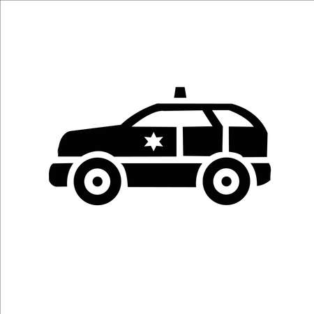 police car icon isolated. Vector illustrationのイラスト素材
