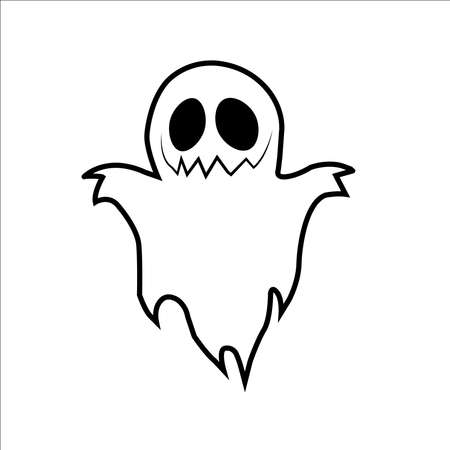 Ghost icon isolated on white background vectorのイラスト素材