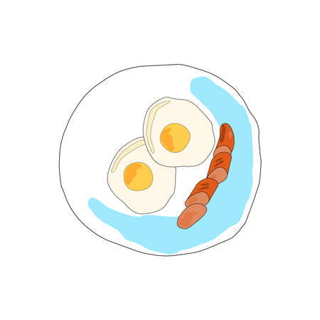 Picture of egg yolks on a white backgroundのイラスト素材