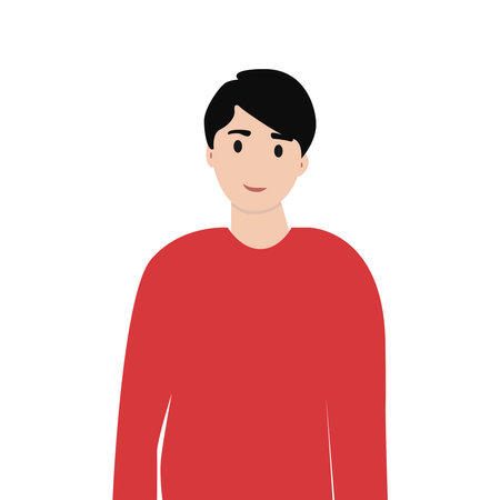 Picture of a guy on a white background.のイラスト素材