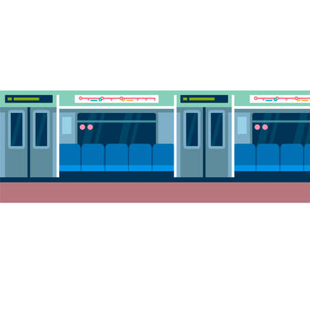 Picture of an empty wagon on a white background.のイラスト素材