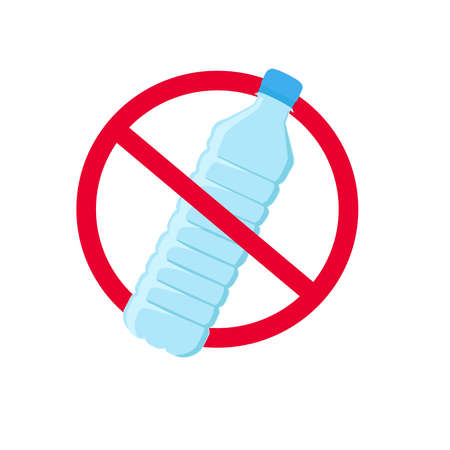 no plastic bottle icon silhouette isolatedのイラスト素材