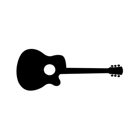 guitar icon isolated on white backgroundのイラスト素材