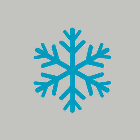 Snowflake icon logo. Winter Vector illustrationのイラスト素材