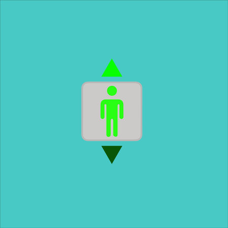 elevator up icon vector illustration. Logo