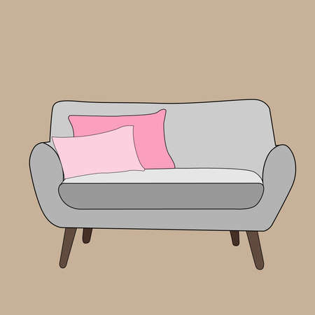 sofa icon vector illustration on backgroundのイラスト素材