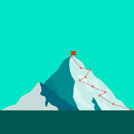 route on mountain vector illustration with placr for textのイラスト素材