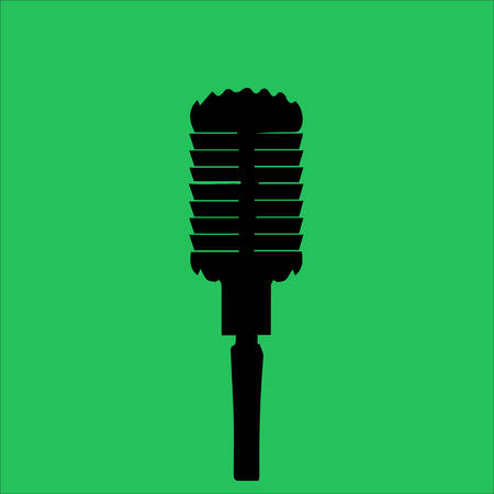 Microphone silhouette icon isolated on backgroundのイラスト素材