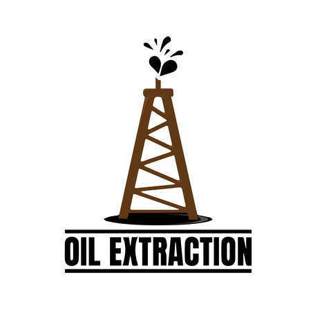 Oil production company logo isolatedのイラスト素材