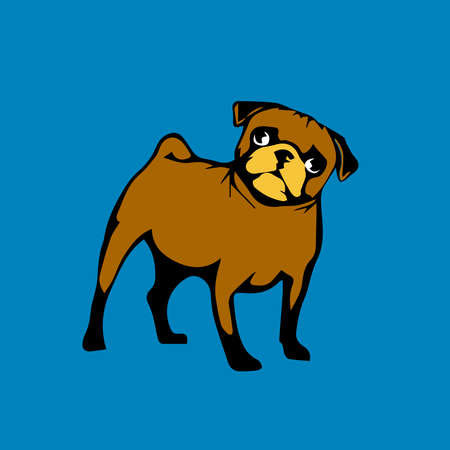 Dog icon on a gray background.のイラスト素材