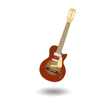 Electric guitar sign isolated on backgroundのイラスト素材