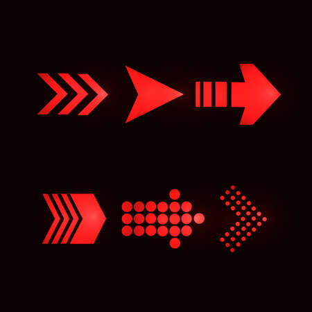 Arrows set isolated on background. Vectorのイラスト素材