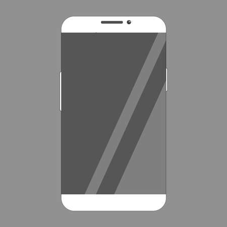 Phone picture on a gray background. Vector illustrationのイラスト素材