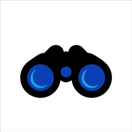 binoculars sign isolated on white backgoundのイラスト素材