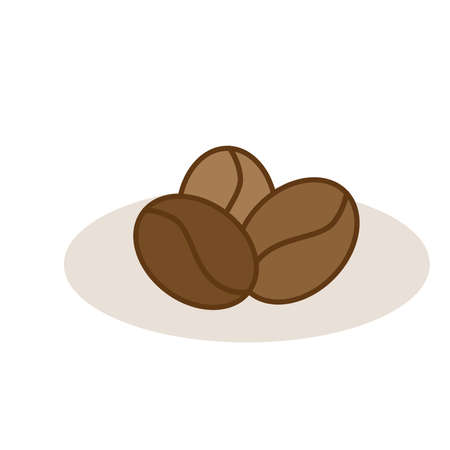 coffee beans isolated on backgroundのイラスト素材