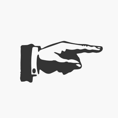 Hand. Finger to the leftのイラスト素材