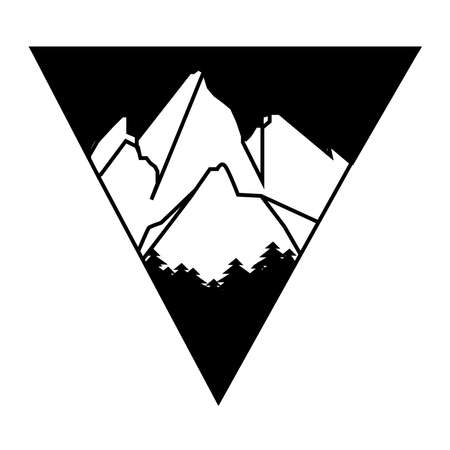 Creative and stylish picture of mountainsのイラスト素材