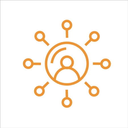 Vector affiliate marketing outline icon isolated on backgroundのイラスト素材