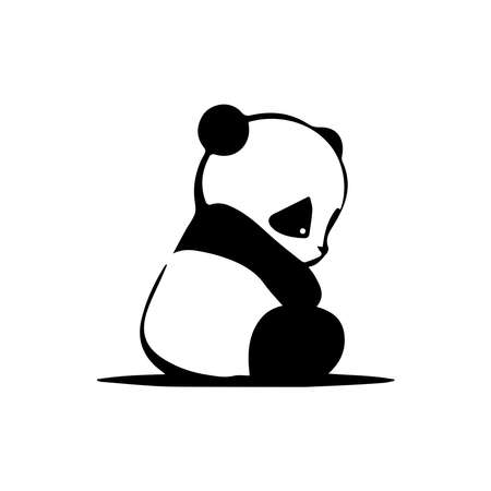 Vector picture of panda on a backgroundのイラスト素材