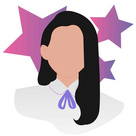 girl illustration on a backgroundのイラスト素材