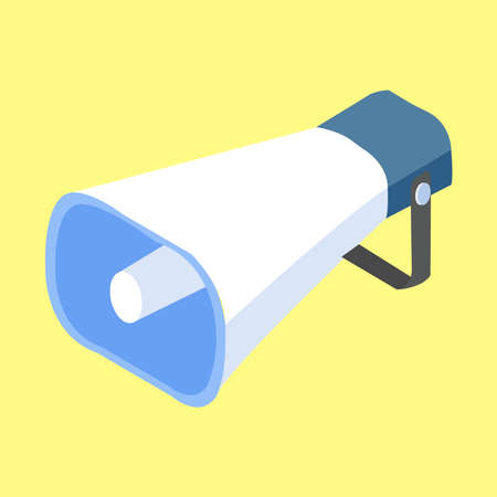 3D vector Speaker illustration on backgroundのイラスト素材