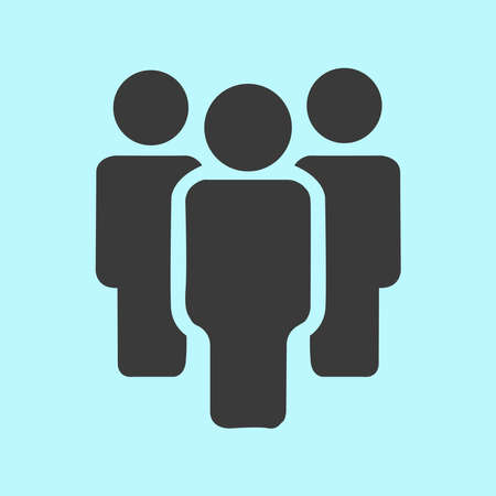 People icon on turquoise backgroundのイラスト素材