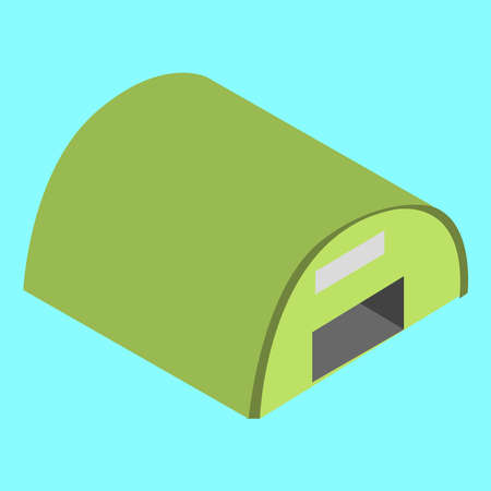 3D Hangar picture. Vector illustrationのイラスト素材
