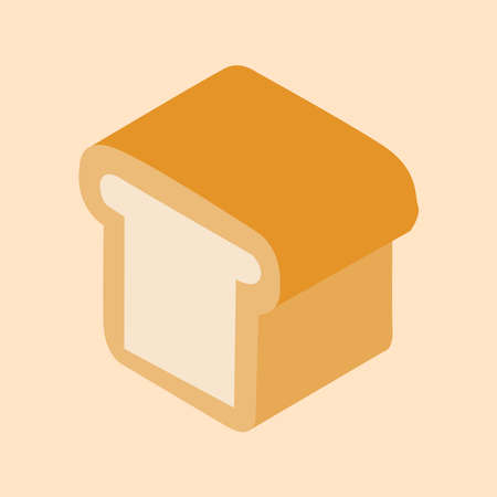 3D picture of bread. illustrationのイラスト素材