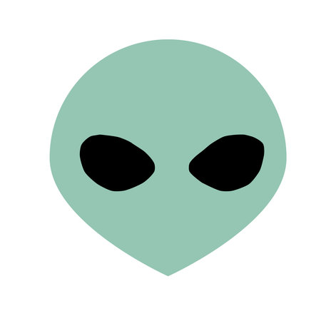 Alien icon on a background