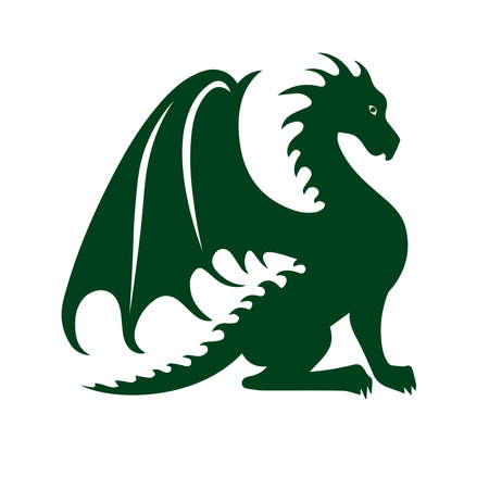 Illustration of a dragon. dragon outline,のイラスト素材