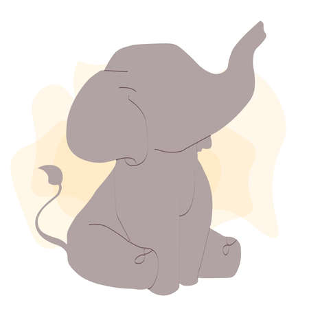 Picture of an elephant on a backgroundのイラスト素材