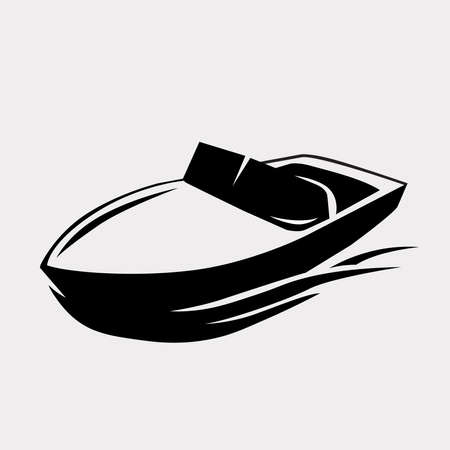 Boat icon on white background.のイラスト素材