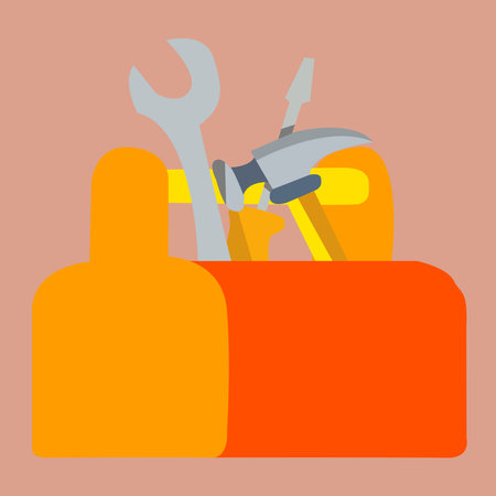 illustration of 3D tool boxのイラスト素材