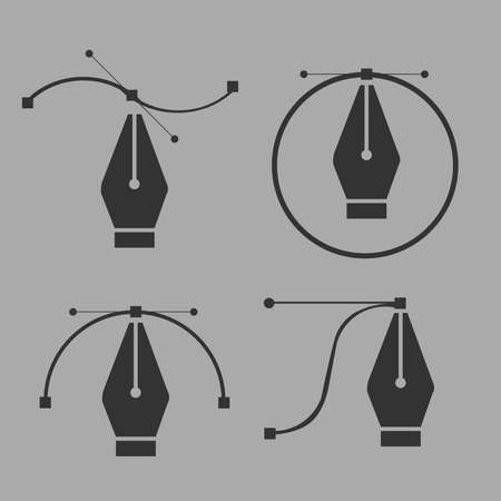 Feather icon on gray backgroundのイラスト素材
