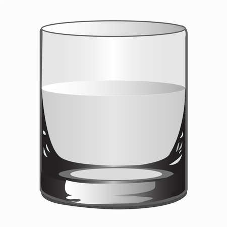 Realistic drink glass. Vector illustration.のイラスト素材
