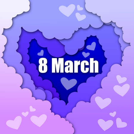 greeting card illustration for March 8のイラスト素材