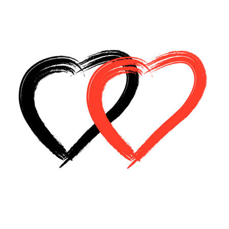 Vector illustration of hearts on a backgroundのイラスト素材