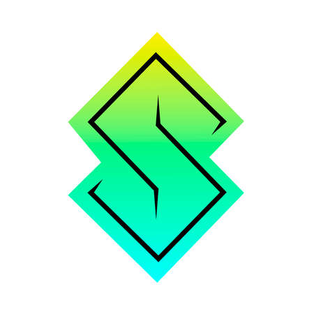 letter S icon on a backgroundのイラスト素材