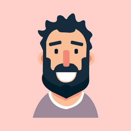 Picture of a man. illustration.のイラスト素材