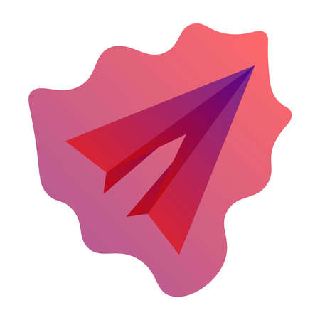 Paper airplane icon on a backgroundのイラスト素材