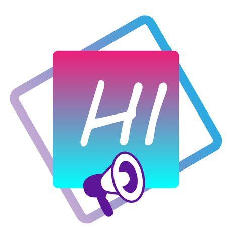 Hello sticker icon on a backgroundのイラスト素材