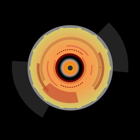 Robot eye icon. Vector illustration.のイラスト素材