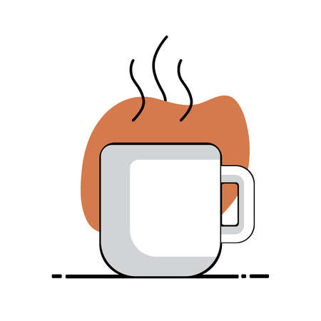 Coffee mug picture on a backgroundのイラスト素材