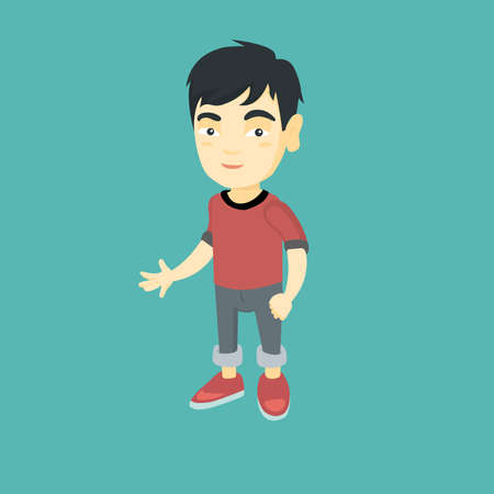 picture of a boy on backgroundのイラスト素材
