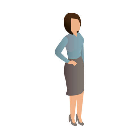 3D picture of a woman, a doctor, a manager. illustrationのイラスト素材