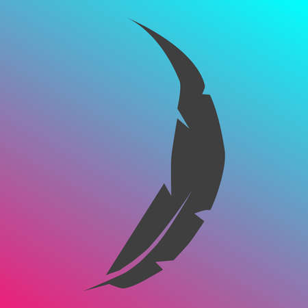 Feather icon on gradient backgroundのイラスト素材